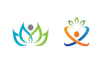 Healthy life Human fit sport logo sign illustration v.363