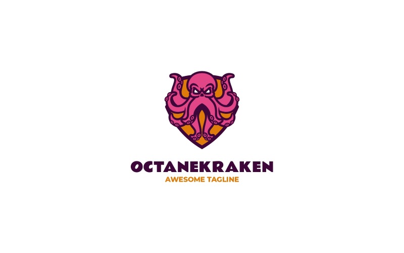 Mascot Kraken Logo Design Logo Template
