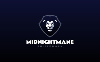 Mascot Lion Shield Logo Design