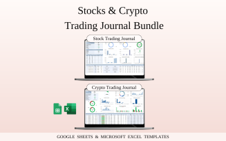 Stocks and Crypto Trading Bundle | Templates Spreadsheet for Google Sheets and Excel