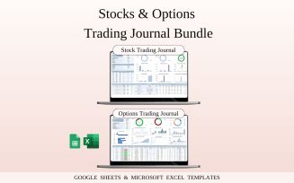 Stocks and Options Trading Bundle | Templates Spreadsheet for Google Sheets and Excel