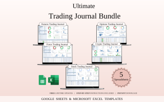 Ultimate Trading Journal Bundle Templates for Google Sheets and Excel