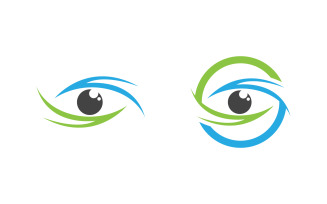 Eye clinic Healthy Care vector icon illustration design v.43