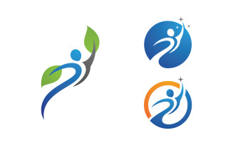 Healthy life Human fit sport logo sign illustration v.356