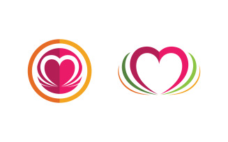 Human care Love adoption group network and social logo design v.39
