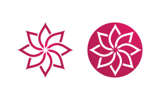 Logo Lotus flower Beauty Salon Cosmetic skincare vector icon v.12