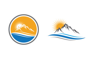 Mountain Hill icon Logo illustration design Template v.66