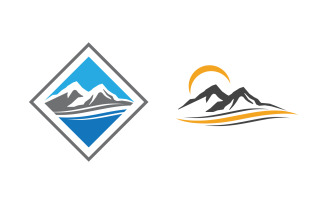 Mountain Hill icon Logo illustration design Template v.68