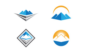 Mountain Hill icon Logo illustration design Template v.70