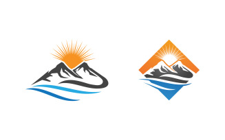 Mountain Hill icon Logo illustration design Template v.72