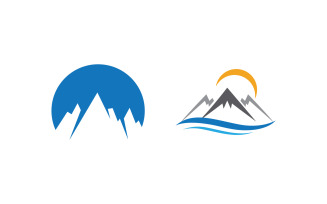 Mountain Hill icon Logo illustration design Template v.75