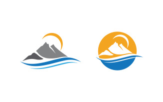 Mountain Hill icon Logo illustration design Template v.77