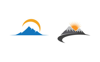 Mountain Hill icon Logo illustration design Template v.78