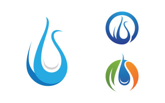 Water wave liquid vector Logo illustration design V1.266
