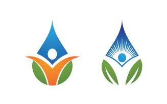 Water wave liquid vector Logo illustration design V1.270