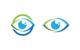 Eye clinic Healthy Care vector icon illustration design v1.41