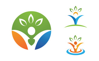 Healthy life Human fit sport logo sign illustration v1.346