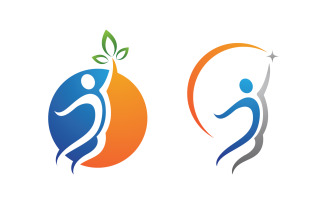 Healthy life Human fit sport logo sign illustration v1.348