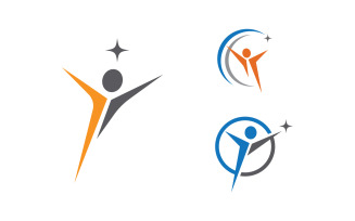 Healthy life Human fit sport logo sign illustration v1.349