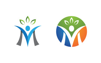 Healthy life Human fit sport logo sign illustration v1.351