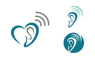 Hearing Healthy illustration Template vector icon design v2.6