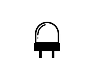 LED Light Bulb Vector Icon: Eco-Friendly Energy Efficient Lighting Symbol