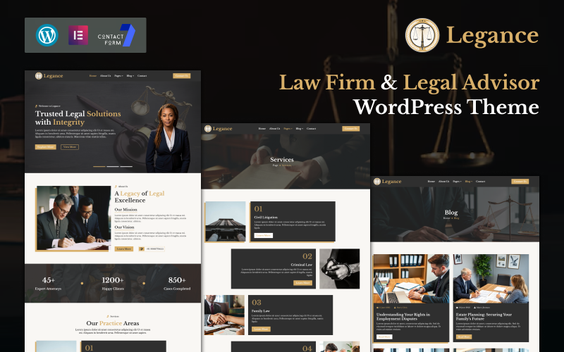 Legance – Lawyer & Legal Advisor WordPress Theme