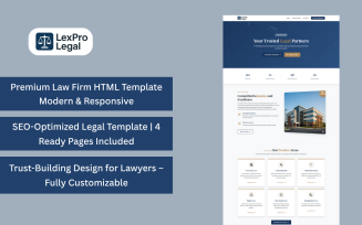 LexPro Legal Modern And Professional Law Firm HTML Template