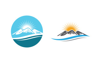 Mountain Hill icon Logo illustration design Template v.69