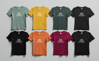 Multi color t-shirt mockup | t-shirt mockup