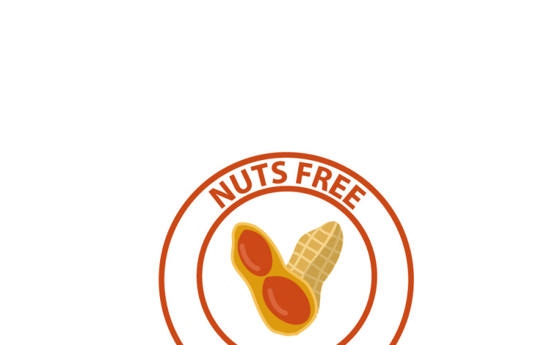 Peanut-Free Certified Symbol for Allergy Safety Assurance Vector Graphic