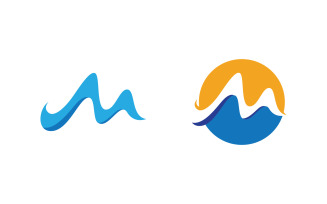 Water wave liquid vector Logo illustration design V2.237