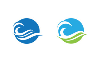 Water wave liquid vector Logo illustration design V2.238