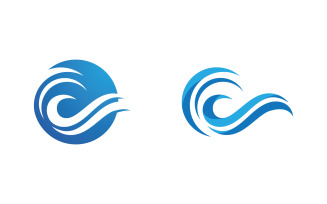 Water wave liquid vector Logo illustration design V2.239