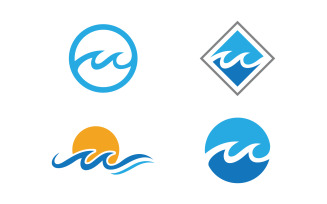 Water wave liquid vector Logo illustration design V2.240