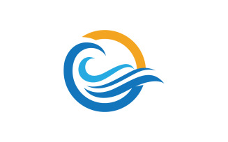 Water wave liquid vector Logo illustration design V2.241