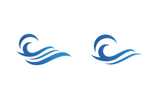 Water wave liquid vector Logo illustration design V2.242