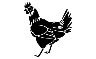 A hen vector art illustration