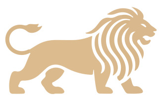 A silhouette of a majestic lion