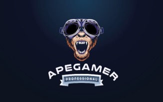 Ape Gamer - Aggressive Gaming & Esport Mascot Logo