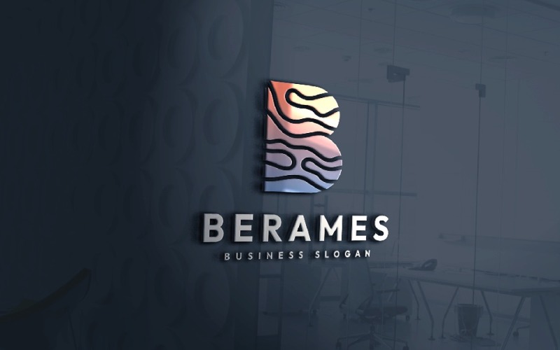 Berames Wavy Letter B Logo Logo Template