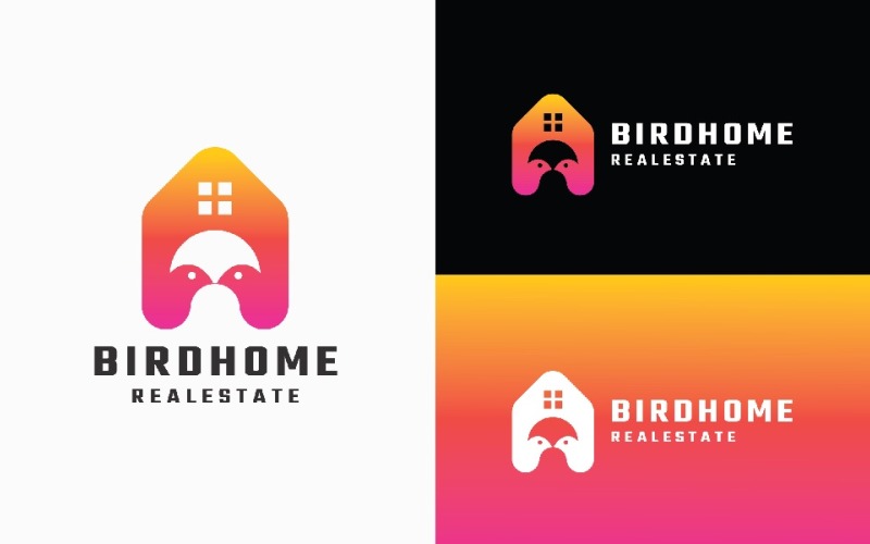 Bird Home Real Estate Logo Logo Template