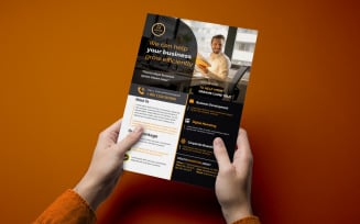Corporate Modern Business Flyer Design With A4 Size Template