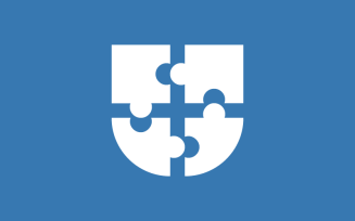 Letter U Puzzle Medical Cross Shield Logo Template