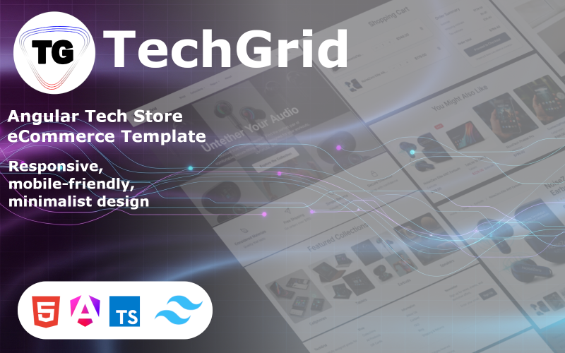 TechGrid | eCommerce Angular Site Template Website Template