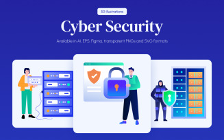Cyber Security Illustration Set