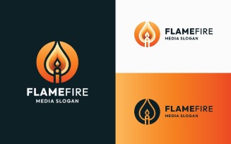 Dynamic Flame & Energy Logo