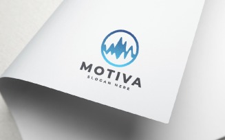 Motiva Audio Wave Logo Template