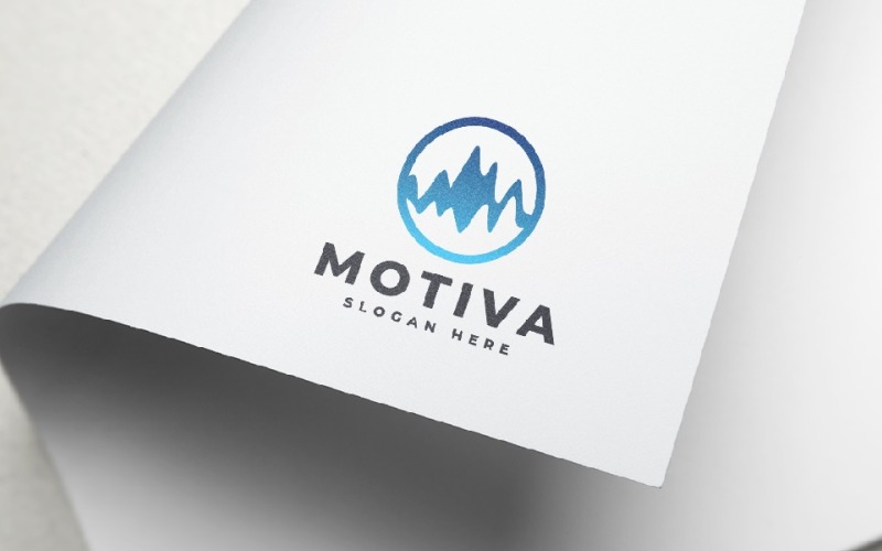 Motiva Audio Wave Logo Template