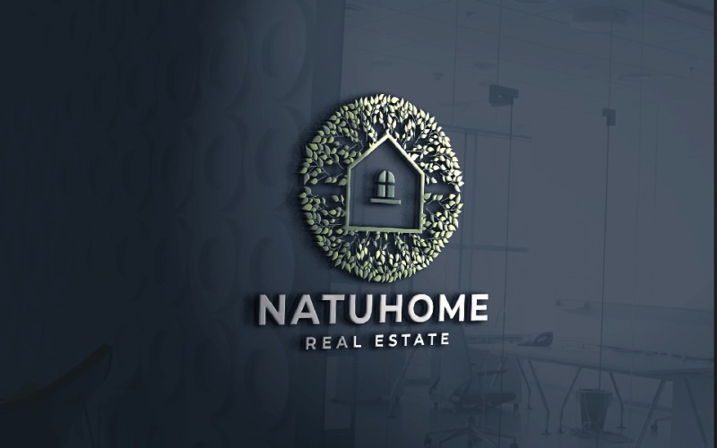 Nature Home Green House Logo Logo Template